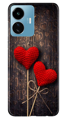 Red Hearts Mobile Back Case for iQOO Z6 Lite 5G (Design - 80)