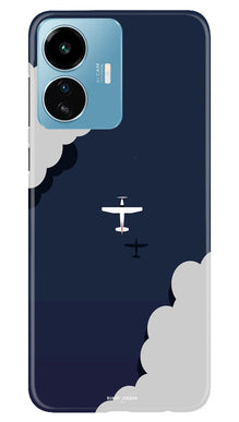 Clouds Plane Mobile Back Case for iQOO Z6 Lite 5G (Design - 165)