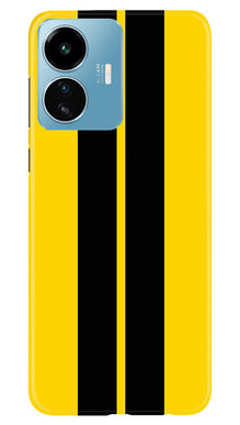 Black Yellow Pattern Mobile Back Case for iQOO Z6 Lite 5G (Design - 336)