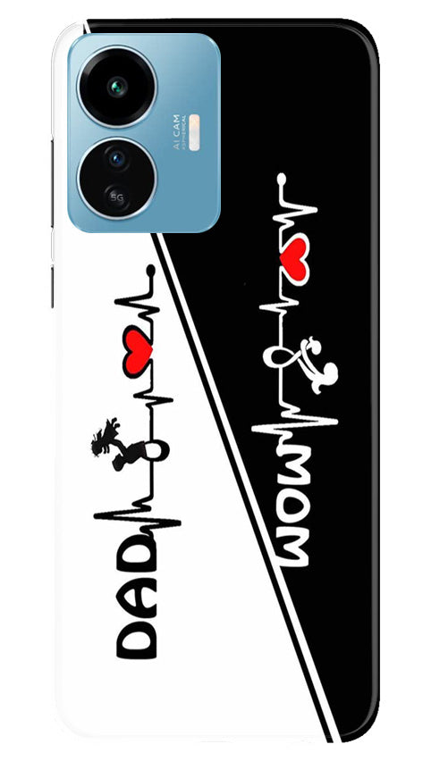 Love Mom Dad Mobile Back Case for iQOO Z6 Lite 5G (Design - 344)