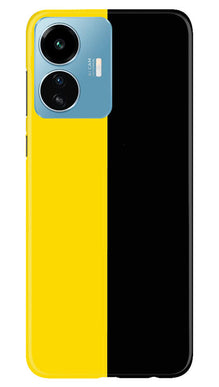 Black Yellow Pattern Mobile Back Case for iQOO Z6 Lite 5G (Design - 354)