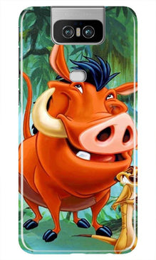 Timon and Pumbaa Mobile Back Case for Asus Zenfone 6z (Design - 305)