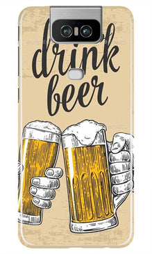 Drink Beer Mobile Back Case for Asus Zenfone 6z (Design - 328)