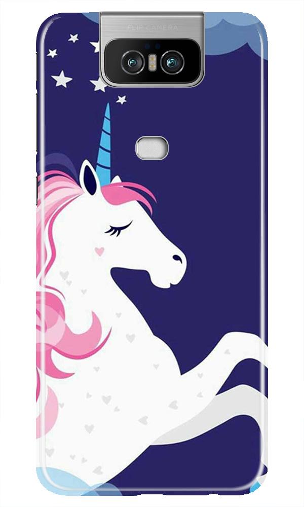 Unicorn Mobile Back Case for Asus Zenfone 6z (Design - 365)
