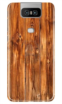 Wooden Texture Mobile Back Case for Asus Zenfone 6z (Design - 376)