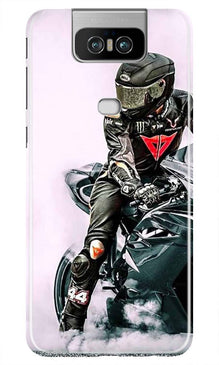 Biker Mobile Back Case for Asus Zenfone 6z (Design - 383)