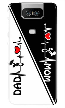 Love Mom Dad Mobile Back Case for Asus Zenfone 6z (Design - 385)