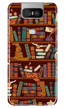 Book Shelf Mobile Back Case for Asus Zenfone 6z (Design - 390)