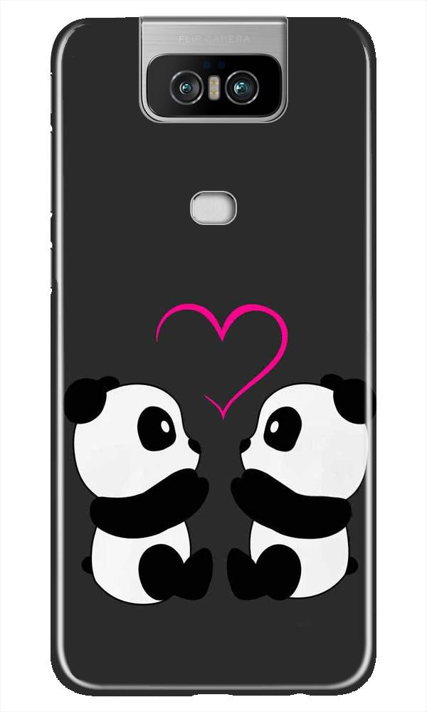Panda Love Mobile Back Case for Asus Zenfone 6z (Design - 398)