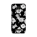 White flowers Black Background Case for Moto Z Play