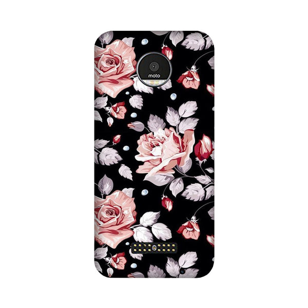 Pink rose Case for Moto Z3 Play