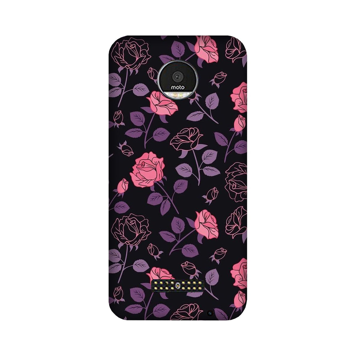 Rose Black Background Case for Moto Z Play