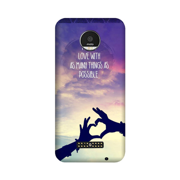 Fall in love Case for Moto Z Play