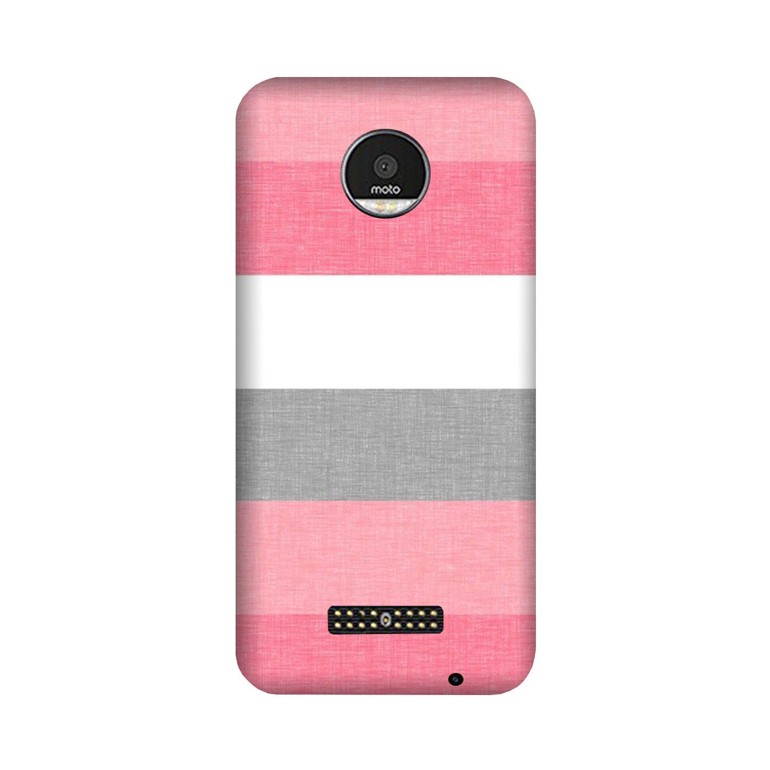 Pink white pattern Case for Moto Z Play