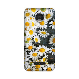 White flowers2 Case for Moto Z Play