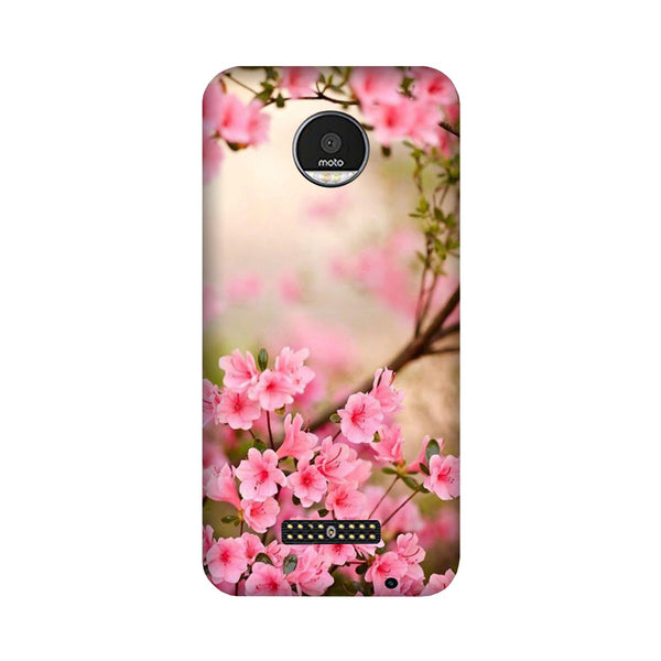 Pink flowers Case for Moto Z3 Play