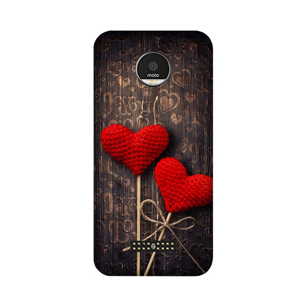 Red Hearts Case for Moto Z3 Play