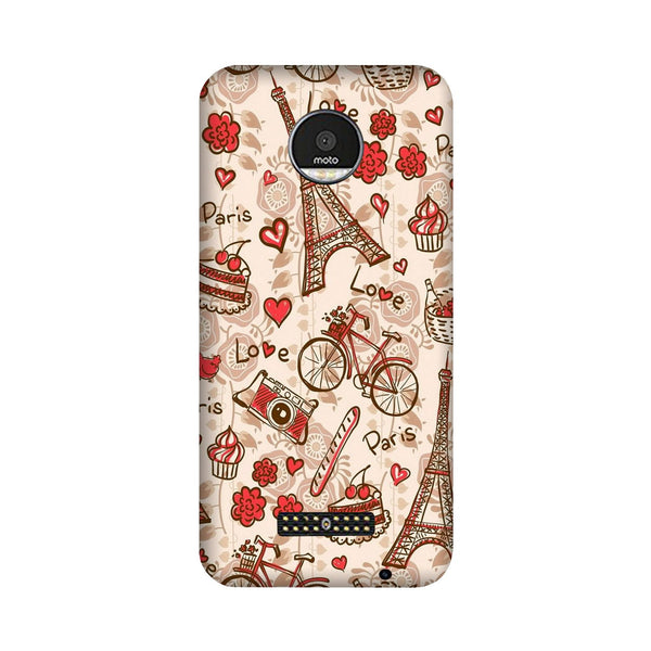 Love Paris Case for Moto Z3 Play  (Design - 103)