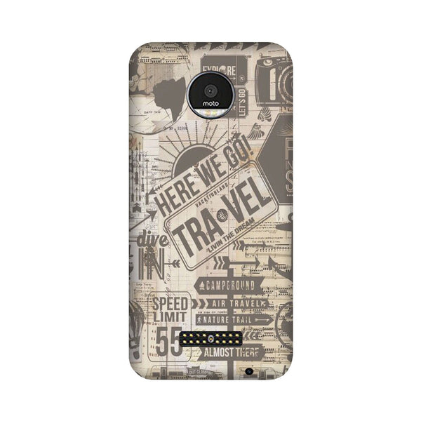 Travel Case for Moto Z3 Play  (Design - 104)