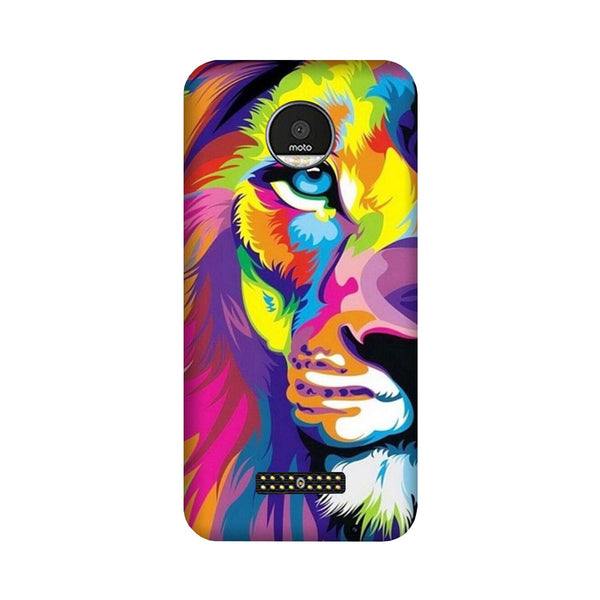 Colorful Lion Case for Moto Z3 Play  (Design - 110)