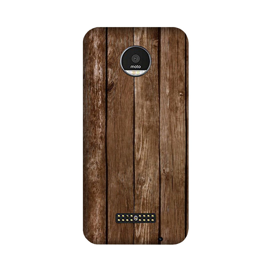 Wooden Look Case for Moto Z Play  (Design - 112)