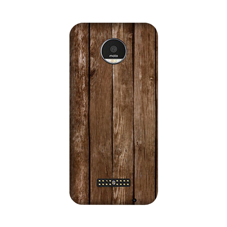 Wooden Look Case for Moto Z3 Play  (Design - 112)