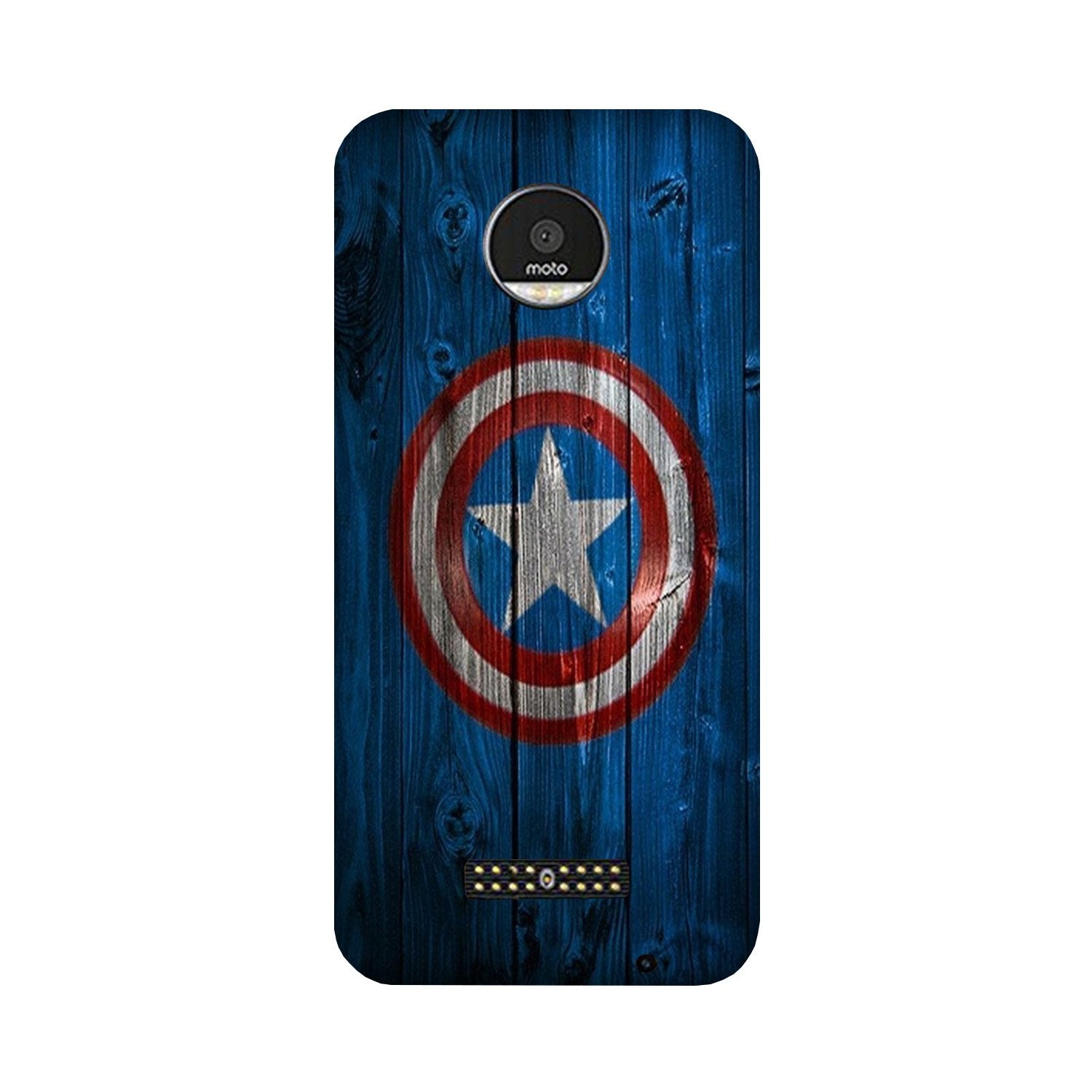 Captain America Superhero Case for Moto Z2 Play(Design - 118)