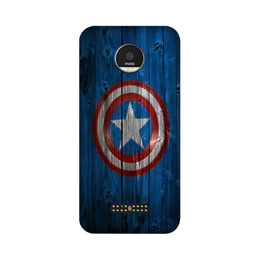 Captain America Superhero Case for Moto Z Play  (Design - 118)