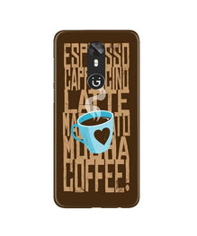 Love Coffee Mobile Back Case for Gionee A1 (Design - 351)