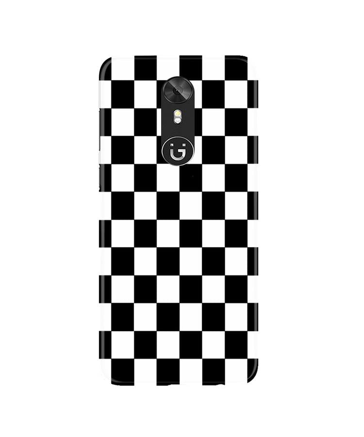 Black White Boxes Mobile Back Case for Gionee A1 (Design - 372)