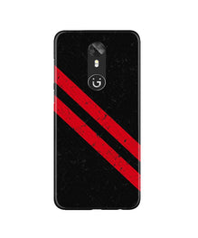 Black Red Pattern Mobile Back Case for Gionee A1 (Design - 373)