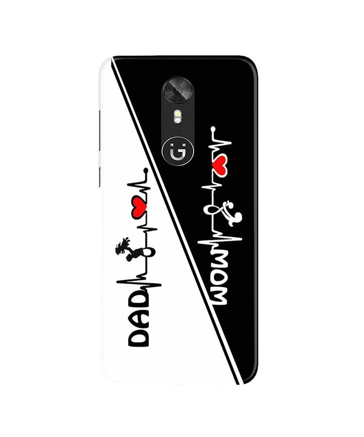 Love Mom Dad Mobile Back Case for Gionee A1 (Design - 385)