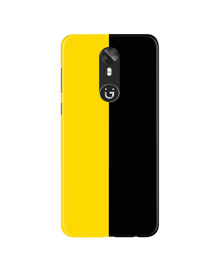 Black Yellow Pattern Mobile Back Case for Gionee A1 (Design - 397)
