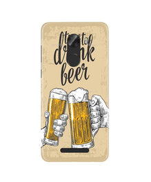 Drink Beer Mobile Back Case for Gionee A1 Lite (Design - 328)