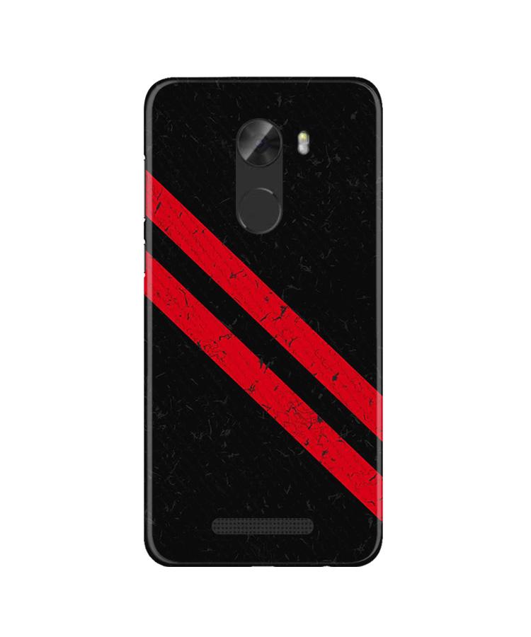 Black Red Pattern Mobile Back Case for Gionee A1 Lite (Design - 373)