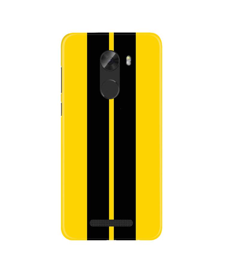 Black Yellow Pattern Mobile Back Case for Gionee A1 Lite (Design - 377)