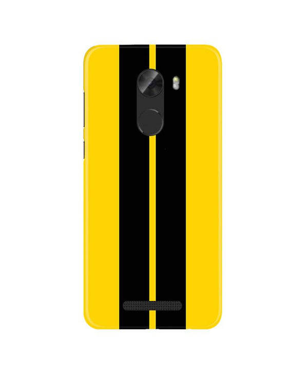 Black Yellow Pattern Mobile Back Case for Gionee A1 Lite (Design - 377)