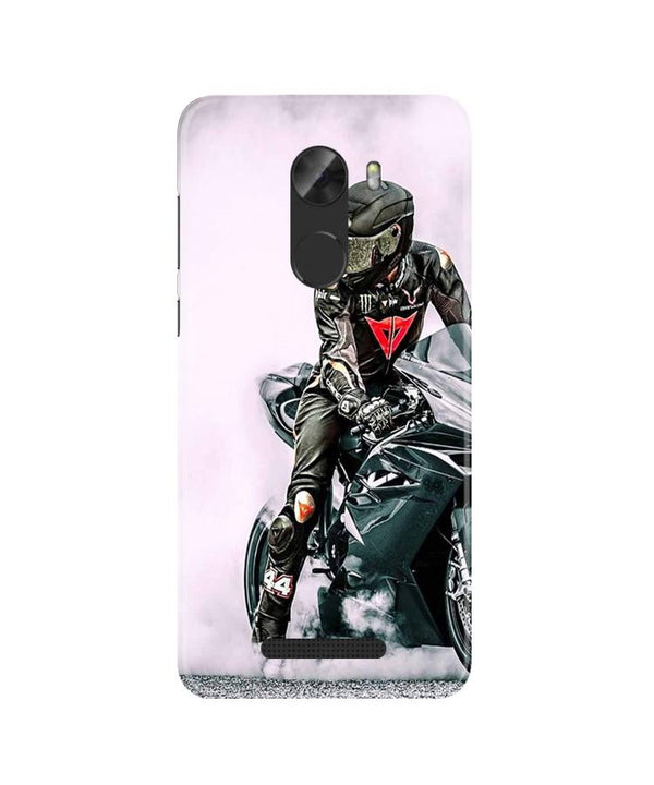 Biker Mobile Back Case for Gionee A1 Lite (Design - 383)