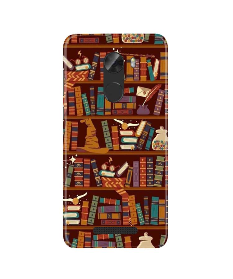 Book Shelf Mobile Back Case for Gionee A1 Lite (Design - 390)