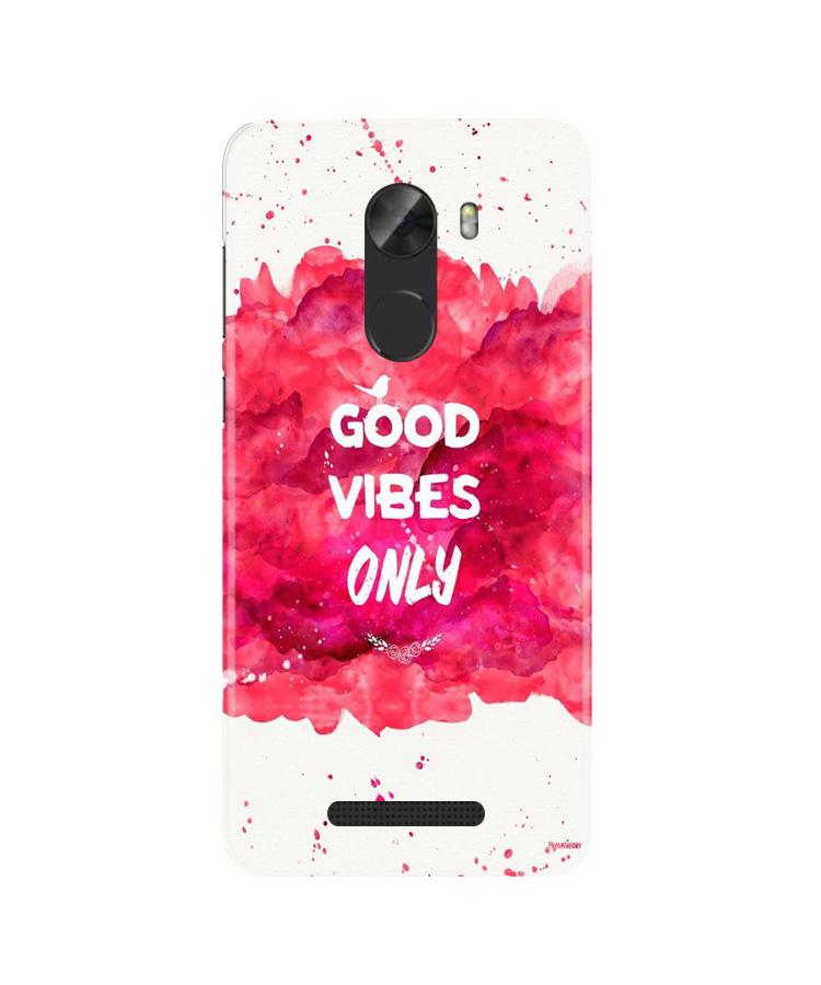 Good Vibes Only Mobile Back Case for Gionee A1 Lite (Design - 393)