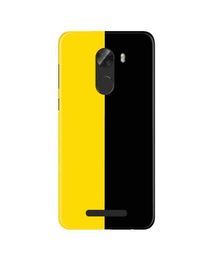 Black Yellow Pattern Mobile Back Case for Gionee A1 Lite (Design - 397)
