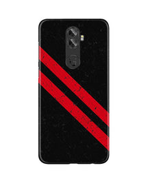 Black Red Pattern Mobile Back Case for Gionee A1 Plus (Design - 373)