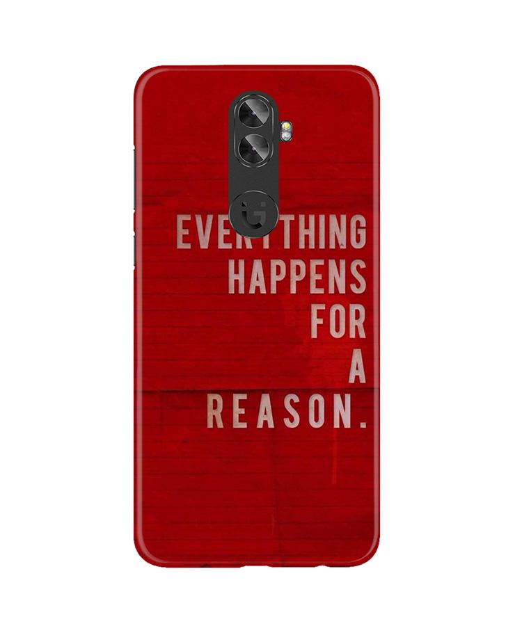 Everything Happens Reason Mobile Back Case for Gionee A1 Plus (Design - 378)