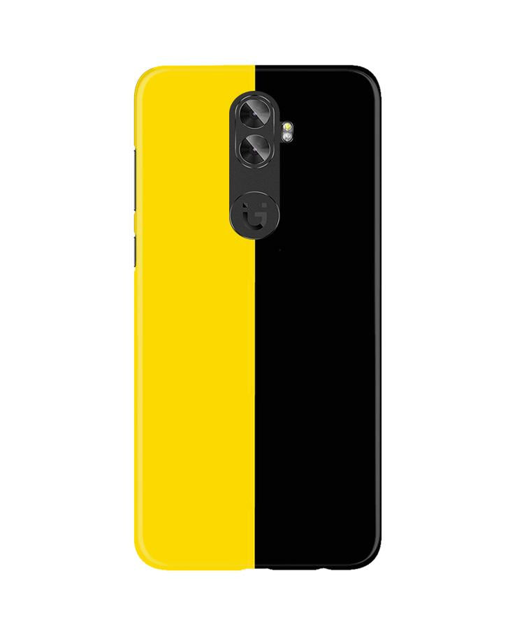 Black Yellow Pattern Mobile Back Case for Gionee A1 Plus (Design - 397)