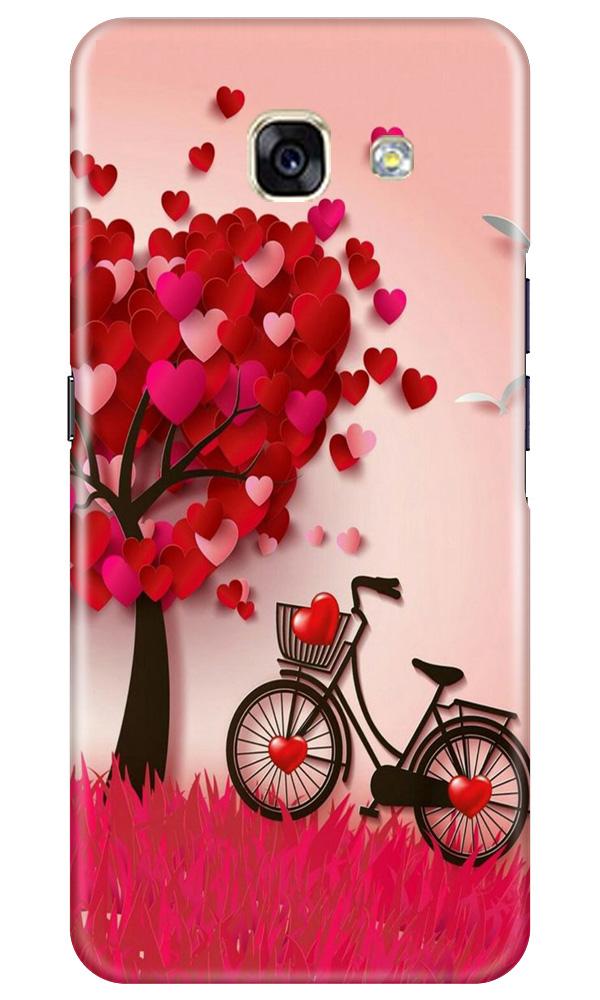 Red Heart Cycle Case for Samsung A5 2017 (Design No. 222)
