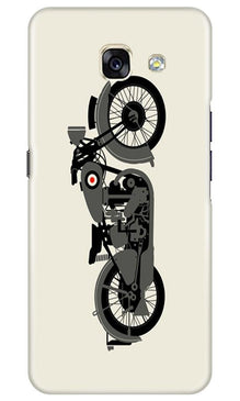 MotorCycle Mobile Back Case for Samsung A5 2017 (Design - 259)