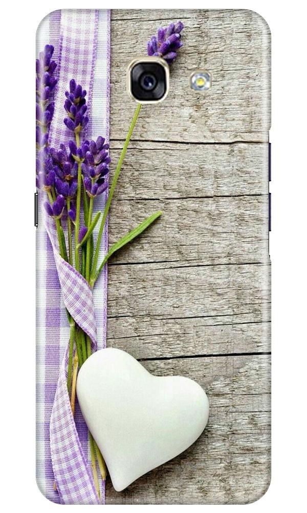White Heart Case for Samsung A5 2017 (Design No. 298)