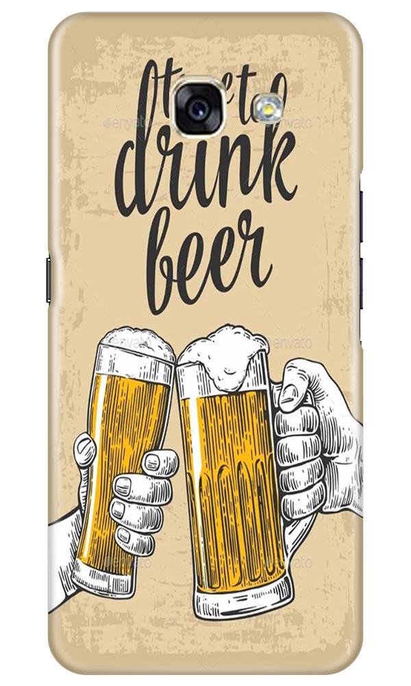 Drink Beer Mobile Back Case for Samsung A5 2017 (Design - 328)