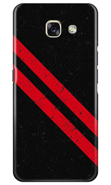 Black Red Pattern Mobile Back Case for Samsung A5 2017 (Design - 373)