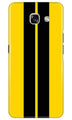 Black Yellow Pattern Mobile Back Case for Samsung A5 2017 (Design - 377)